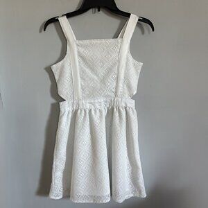 BCBG Girls White Dress with side cut-outs Size 12